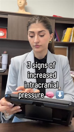 Dr. Mina | Neurologist on Instagram: "Three classic symptoms of increased intracranial pressure (ICP) ⬇️ 🧠Headache – often worse in the morning, when lying flat, or with coughing/straining. 🧠 Nausea and vomiting – especially morning vomiting without a gastrointestinal cause 🧠 Vision changes – blurred vision, double vision, or transient visual obscurations (often related to papilledema) These same pressure-type symptoms are commonly seen in Idiopathic Intracranial Hypertension (IIH), classical