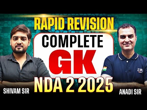 Complete GK In One Shot | NDA Rapid Revision Batch | GK For NDA 2 2025 | Learn With Sumit