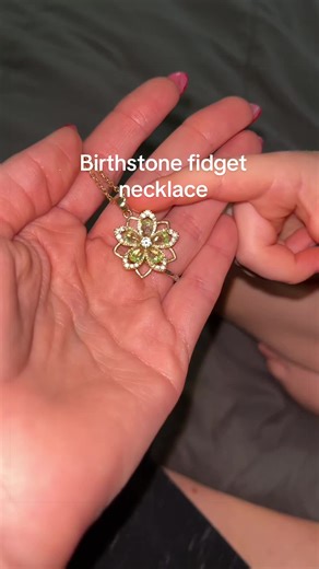 Birthstone Fidget Necklace for Anxiety Relief