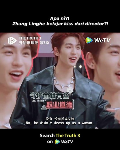 #TheTruthS3 Apa ni?! #ZhangLinghe taking kissing lessons with the director?! 😂🔥