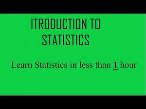Introduction to Statistics | Learn Statistics in less than half an Hour