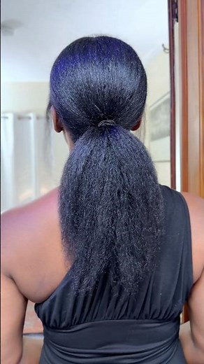 Sleek Ponytail on 4C Hair in 3 Steps ✨ #NaturalHair #4CHair #HairTutorial