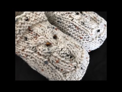 Knit Cable Owl Slippers with this FREE Pattern