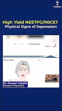 2 Classic Signs of Depression You Must Know | High Yield NEETPG/INICET