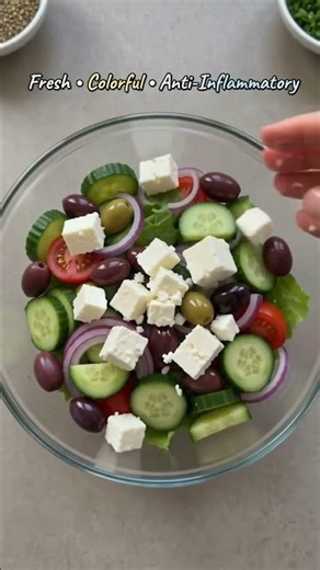 Classic Greek Salad | Anti-Inflammatory Mediterranean Recipe 🥗