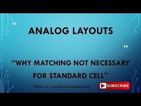 Why Matching Not Necessary for Standard Cell - English Version