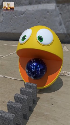 Oh no, Pacman, this will be bad !!! 😱😲 #pacman #funny #stickman #domino #adventure #roblox