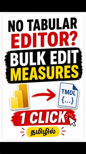 Power BI Bulk Measure Edit Without Tabular Editor 🤯 தமிழில்