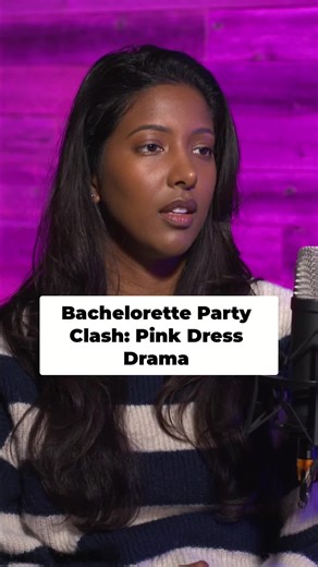 Bachelorette party dress code FAIL. Maid of honor's pink theme = mistaken identity. So awkward! #BacheloretteParty #WeddingFail #AwkwardMoments #MaidOfHonor