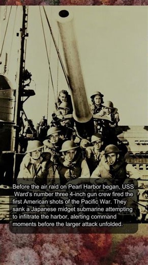 WARD FIRES BEFORE THE RAID 💥 #PearlHarbor #WWIIPacific #USNavy