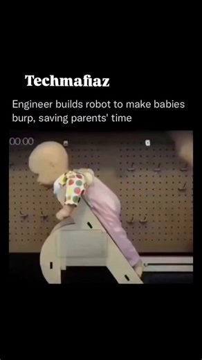 Technology Mafia on Instagram: "Engineers at Hiroshima University in Japan have developed a specialized robot designed to do one thing: burp babies. By using a mechanical arm and a "baby phantom" equipped with sensors, the robot precisely mimics the rhythmic patting and rubbing motions parents use to help infants release gas. This unusual experiment allows researchers to gather objective data on how much force is actually being applied, helping them determine which techniques are most effective
