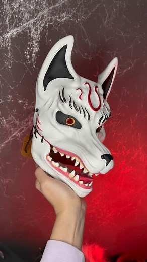 Custom masks | Cyberpunk masks on Instagram: "White Kitsune mask with ties 🦊 Made to Order Japanese Fox mask is designed for maximum comfort, featuring soft padding for a gentle feel against your skin. It comes with adjustable elastic straps and a sleek leather strap that stays securely in place without slipping. The mask fits snugly, ensuring it stays firmly on your head, whether you’re cosplaying or at an event. #Kitsune #kitsunemask #foxmask #foxcosplay #ghostoftsushima #naruto #leagueoflege