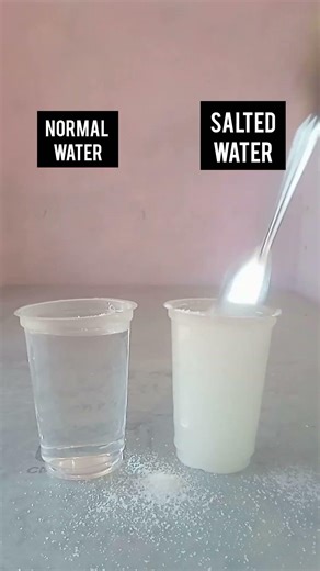 Normal Water vs Salt Water Experiment 🔥
