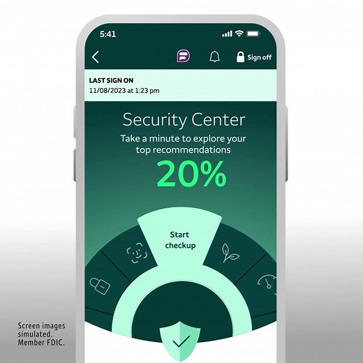 Take your account security from simply safe to more secure in the new Security Center. Check it out in the Wells Fargo Mobile® app. | Wells Fargo
