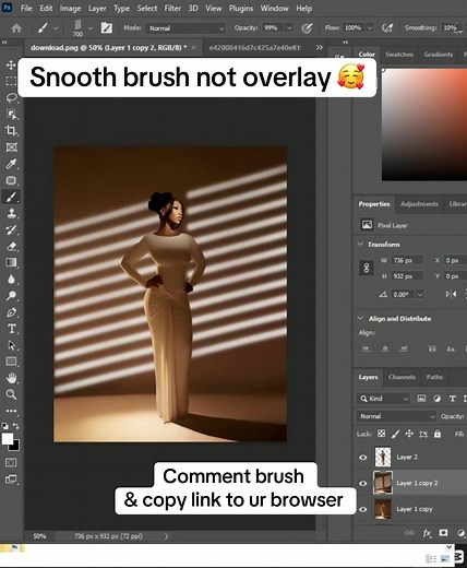 Photoshop Brush: Comment to Get the Snooth Brush Link