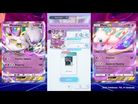 Mewtwo EX & Mew EX | Expert Solo Battle (Deluxe Pack EX) Pokémon TCG Pocket