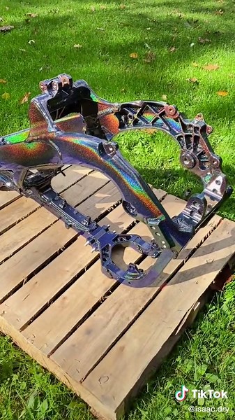 Transformed KX250F Dirt Bike Frame with Powder Coating