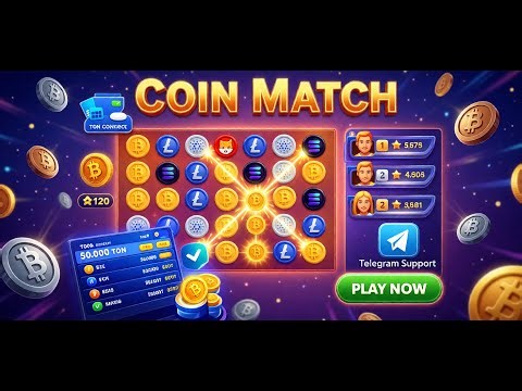 Coin Match Crypto Game 🔥 HTML5 Construct 3 | TON Blockchain + Leaderboard