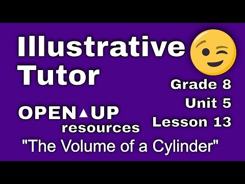 😉 8th Grade, Unit 5, Lesson 13 "The Volume of a Cylinder" Illustrative Math