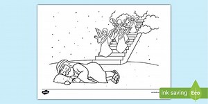 Jacob's Ladder Colouring Page