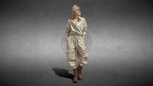 girl IV - 3D model by DENNISS75