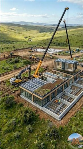 Futuristic Eco Smart Home #shortvideo #architecture #building #timelapse #cabinbuild #dreamhome