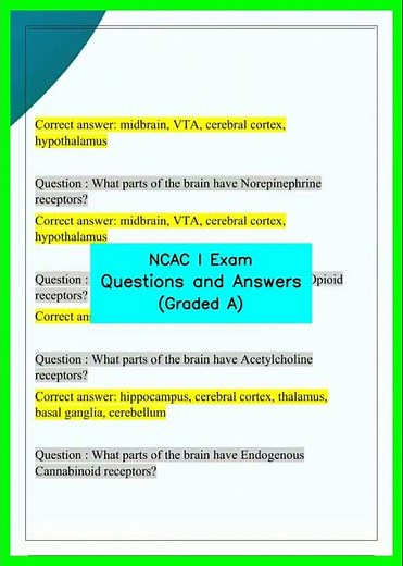 NCAC I Exam Questions and Answers Graded A video