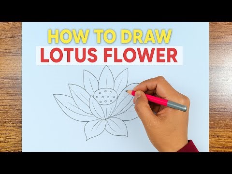 How to Draw a Lotus Flower Step by Step | pencil drawing | drawing for kids | easy drawing