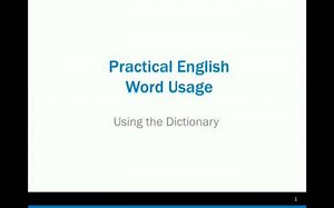 Using the Dictionary