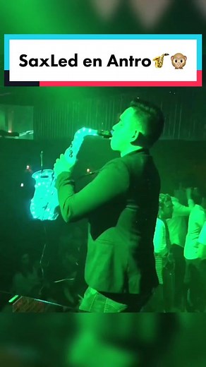 SaxLed Saxophone Performance with LED Lights at Nightclub