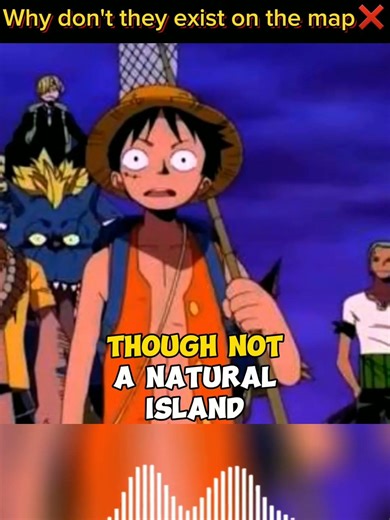 Unmarked moving islands of One piece.