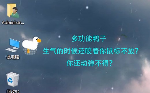 up主在家无聊到竟然在电脑上养只鹅！