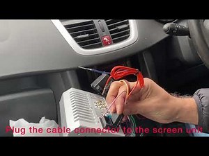 Install head screen unit in peugeot 207