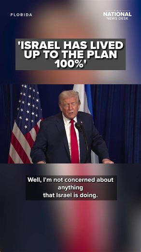 During a bilateral press conference, President Donald Trump praised Israeli Prime Minister Benjamin Netanyahu and Israel's efforts to 'live up' to the Israel-Hamas peace plan '100%.' CLICK THE LINK IN BIO TO READ MORE