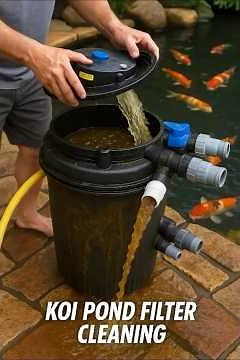 How to clean koi pond filter ?