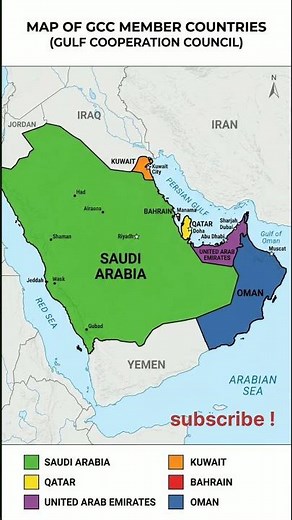 Explore the GCC: A visual guide to the 6 Gulf nations driving the future. 🌍✨ #MiddleEast #GCC