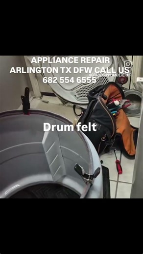 noisy Kenmore dryer. drum felt fell off. appliance repair Arlington tx dfw