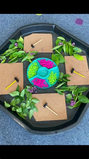Exploring Nature with Dinosaur Tuff Tray Activities