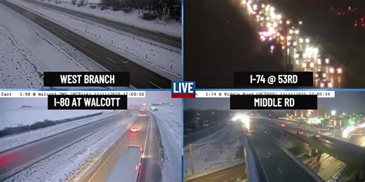 Traffic Alert: I-74 West lane blocked due to crash