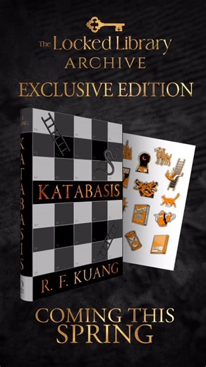 The Locked Library on Instagram: "It’s the design you have all been waiting for! The Librarians are thrilled to share the design of our Archive Edition of Katabasis by @kuangrf, in collaboration with @harpervoyager_uk! Our Locked Library Archive edition will feature: 🗝️ Create your own exclusive dust jacket using unique illustrated stickers by @beck.grafik 🗝️ The jacket will also feature not one but TWO foils 🗝️ Exclusive hardcover design with TWO foils across the front, back, and spine by @h