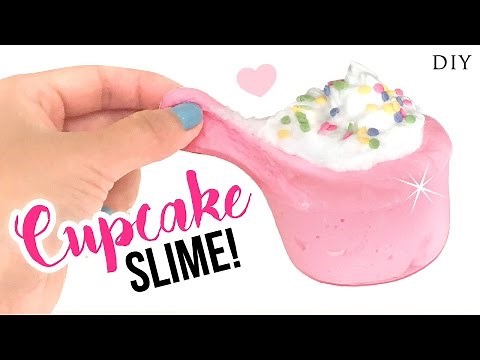 DIY Cupcake SLIME with Vanilla Scent!! No Borax, No Detergent, No Liquid Starch