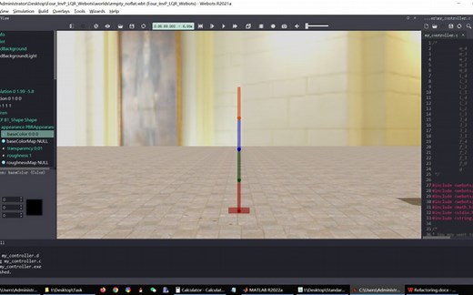 四级倒立摆LQR控制——C语言Webots仿真四阶倒立摆（Four-Link Inverted Pendulum System）