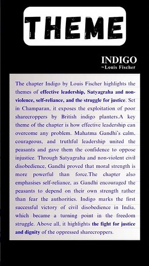Indigo Explained in 60 Seconds – Gandhi’s Real Fight for Justice🇮🇳 | CBSE English Class 12
