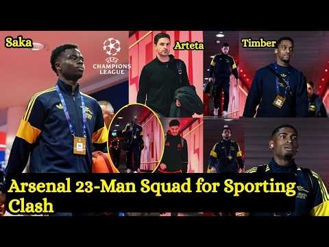 ✅Arsenal vs Sporting LIVE: Arteta CONFIRMS Saka, Timber, Rice Availability for Sporting CP Clash!