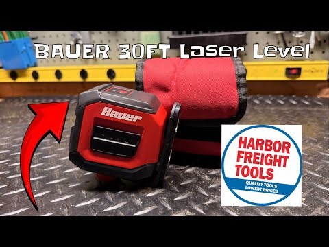 BAUER 30FT Self-Leveling Cross-Line Laser Level