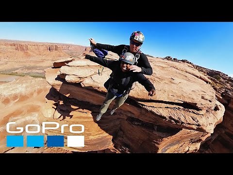 GoPro Awards: Hilarious Tandem BASE Jump Reaction