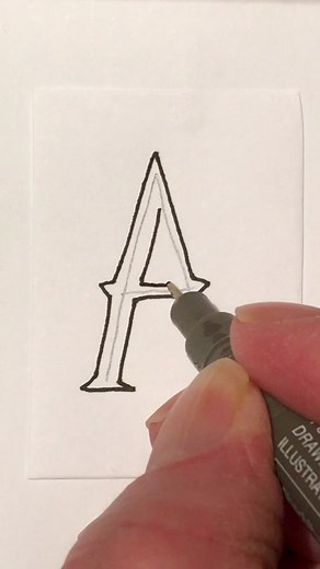 How to Draw Gothic Lettering 'A' | Supernatural Horror Letters Tutorial