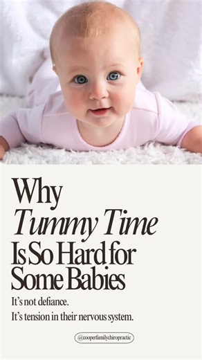 If your baby hates tummy time, you’re not doing it wrong — and your baby isn’t “being difficult.” Many babies carry tension from pregnancy or birth that makes being on their belly uncomfortable. When the nervous system is stressed, tummy time can feel overwhelming instead of strengthening. When we gently release that tension, babies often: • Tolerate tummy time longer • Move more freely • Feel calmer and more organized in their bodies Tummy time shouldn’t be a battle. It should support developme