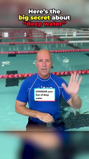 Here’s the big secret about “deep water” #swimming #nitroswimming #swimlessons #swimclass