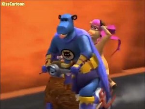 Back at the Barnyard Otis and Abby Motorcycle Slow Motion 2x